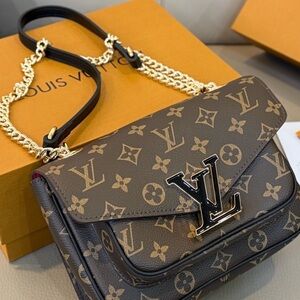 Louis Vuitton Black and Brown Monogram Crossbody Bag